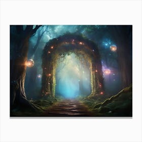 Fairytale Forest Paintings Art Print 4 Canvas Print