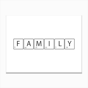 Family Periodic Table Canvas Print