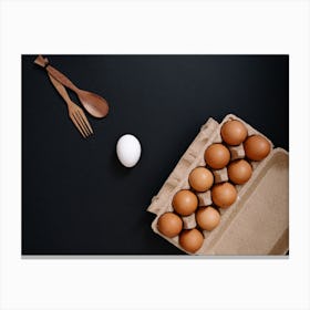 Eggs And Forks Canvas Print