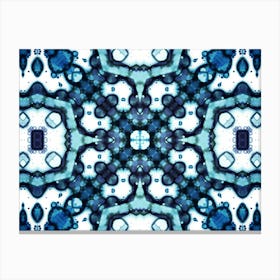 Blue Abstract Pattern From Spots 3 Canvas Print