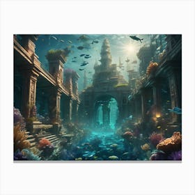 Underwater City Streets Canvas Print