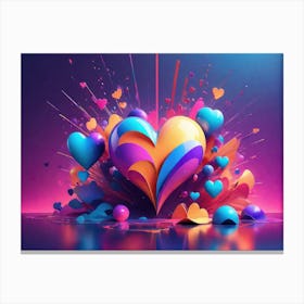 Colorful Heart Creative 10 Canvas Print