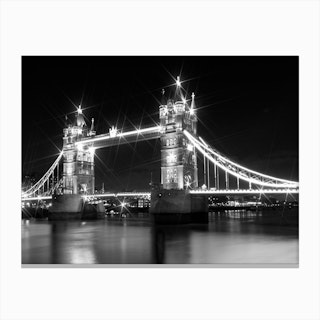 London Tower Bridge at Night Canvas Print