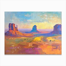 Western Sunset Landscapes Monument Valley Arizona 3 Canvas Print