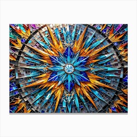 Stained Glass Star 1 Canvas Print