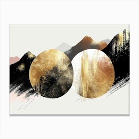 Gold And Black 108 Canvas Print