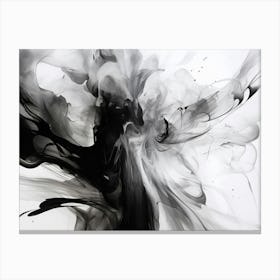 Ephemeral Beauty Abstract Black And White 4 Canvas Print