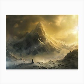 Dramatic Mountain Scene Canvas Print