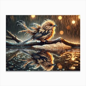 Lion-Bird over Water Fantasy Canvas Print