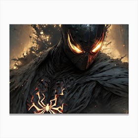 Spiderman In Souls Like Style 1 Canvas Print