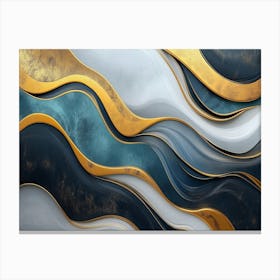 Abstract Fluid Marble Modern 1 Canvas Print