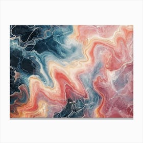 Abstract Marble Painting Canvas Print