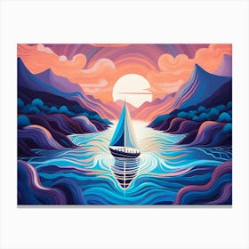 Sailing Out To Sea Canvas Print