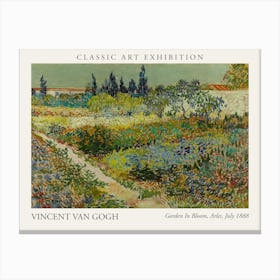 Garden In Bloom, Arles, July 1888 By Vincent Van Gogh Poster Canvas Print