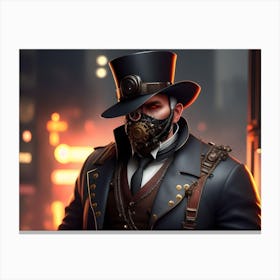 Steampunk Man 1 Canvas Print