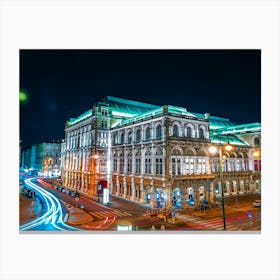 Night In Vienna State Opera Canvas Print