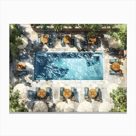 Malibu Dream Pool 3 Canvas Print