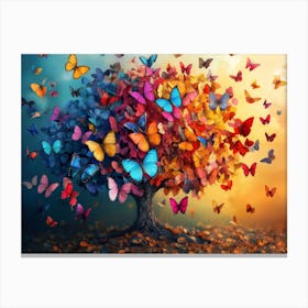 Fantastic Butterfly Tree Canvas Print