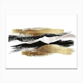 Gold And Black Mountains 10 Canvas Print