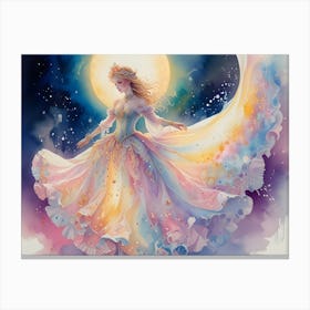 Princess In The Moonlight Canvas Print