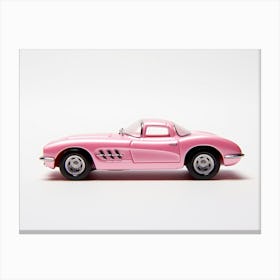 Toy Car 55 Corvette Pink Canvas Print