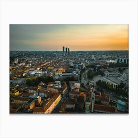 Europe City Poster. Milan, Italy Canvas Print