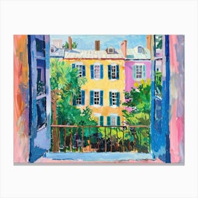 Charleston From The Window View Painting 2 Canvas Print