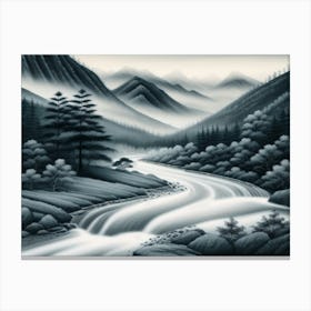 Asian Landscape Painting 2 Canvas Print