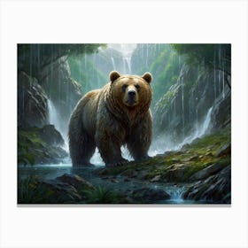 Bear In The Forest 3 Canvas Print