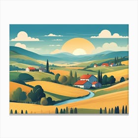 Countryside Landscape 3 Canvas Print