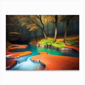 River In The Forest 1 Canvas Print