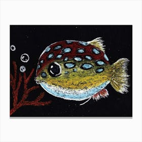 Pufferfish drawn by Paoling Rees  Canvas Print