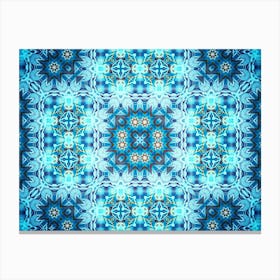 Abstract Pattern Blue Stars 2 Canvas Print