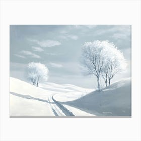 Minimal Winter Scene 11 Canvas Print