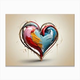 Heart Painting Canvas Print