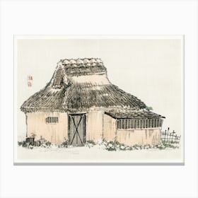 Japanese Cottage, Kōno Bairei Canvas Print