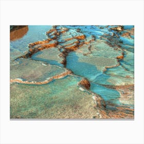 Teal Blue Hot Spring Canvas Print