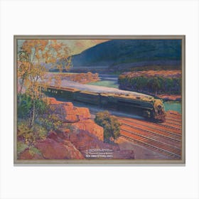 New York Central Lines Train Travel Poster Canvas Print