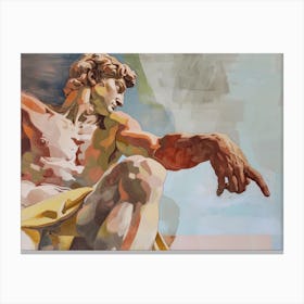 Contemporary Artwork Inspired By Michelangelo Buonarroti 2 Canvas Print