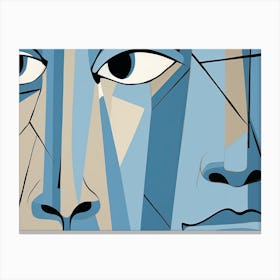 Face Of Man Canvas Print