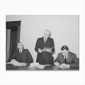 Officers Of The Loomis Fruit Association Cooperative At Their Fortieth Annual Meeting, Loomis, California Canvas Print