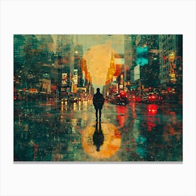 Urban Rhapsody: Collage Narratives of New York Life. New York City 10 Canvas Print