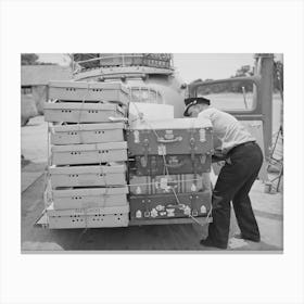 Stage Driver At The Back Of The Stage, All Express And Freight Comes In By This Stage, Pie Town, New Mexico By Russ Canvas Print