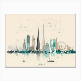 London Skyline Cityscape Canvas Print
