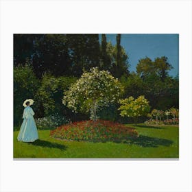 Lady In The Garden (1867), Claude Monet Canvas Print