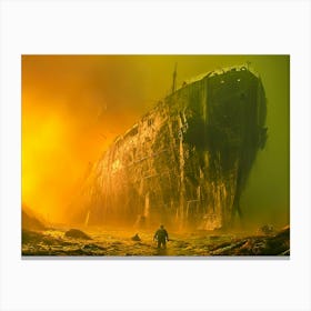 The sea of Lost Souls on the planet Omicron in the Orion Nebular. Canvas Print