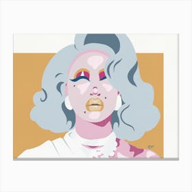 Queer Excellence Mustard & Grey Canvas Print