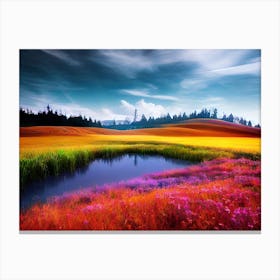 Colorful Field Canvas Print