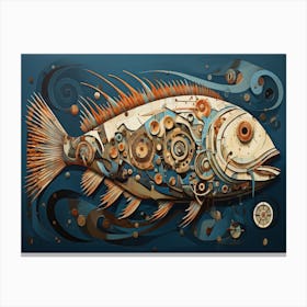 Fish With Gears Canvas Print