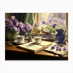 Purple Violets Canvas Print